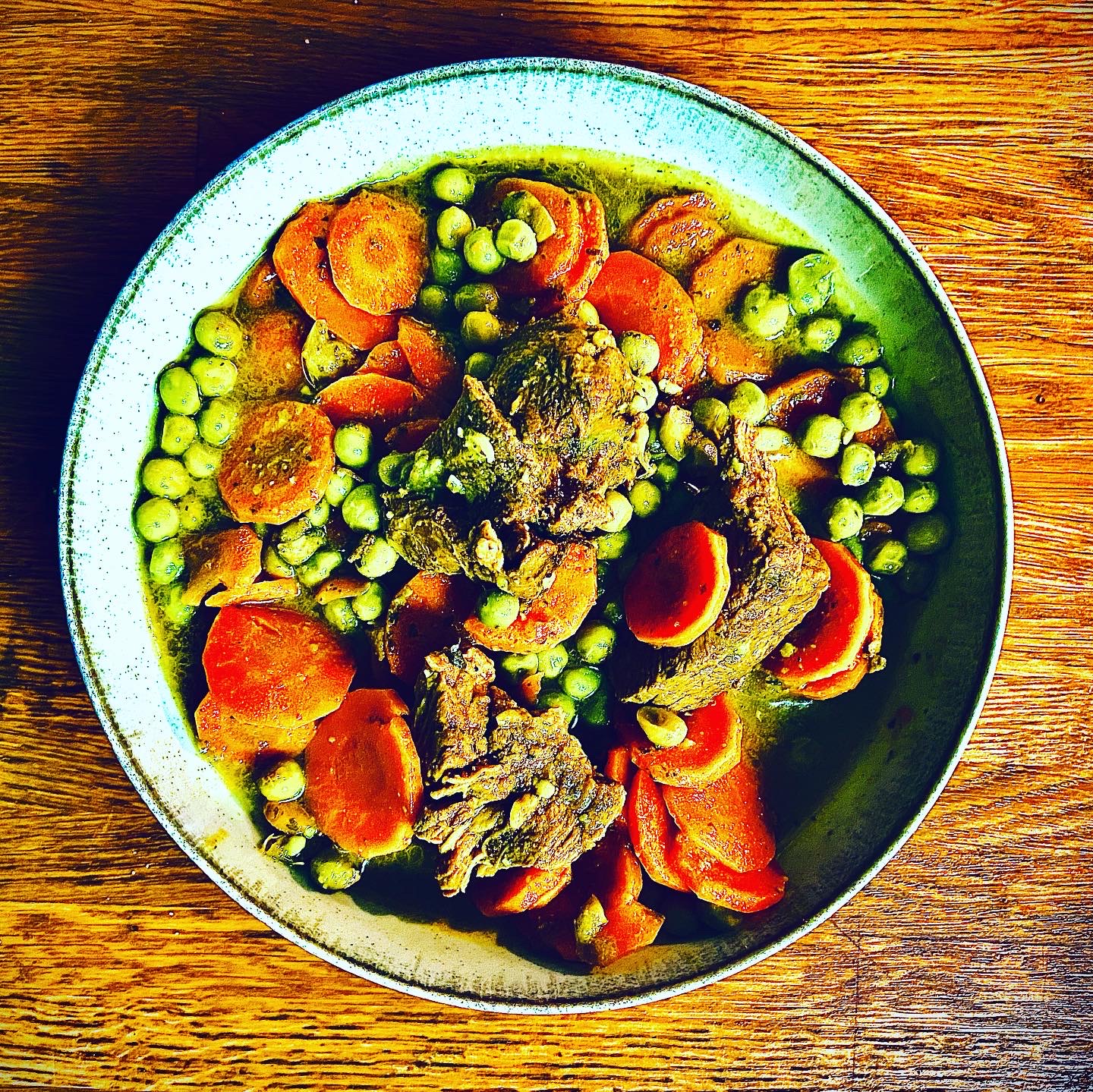 tagine de bœuf carottes et petit pois